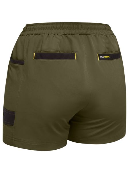 Bisley BSHL1331 Women's Flex And Move 4-way Stretch Elastic Waist Short