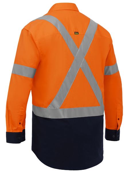 Bisley BS6176XT X Taped Hi Vis Stretch Cotton Shirt
