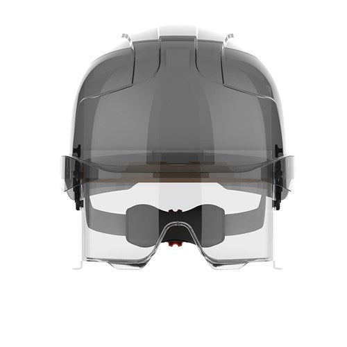 JSP AMA170-005-FAN EVO Vista Lens Non Vented White/Smoke Helmet Wheel Ratchet Clear Lens Hard Hat