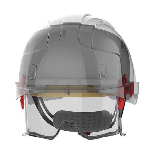 JSP AMB170-005-FAN EVO Vista Lens Vented White/Smoke Helmet Wheel Ratchet Clear Lens Hard Hat