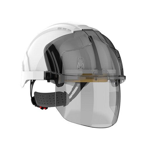 JSP AMC170-005-FAN EVO Vista Shield Non Vented White/Smoke Helmet Wheel Ratchet Clear Visor
