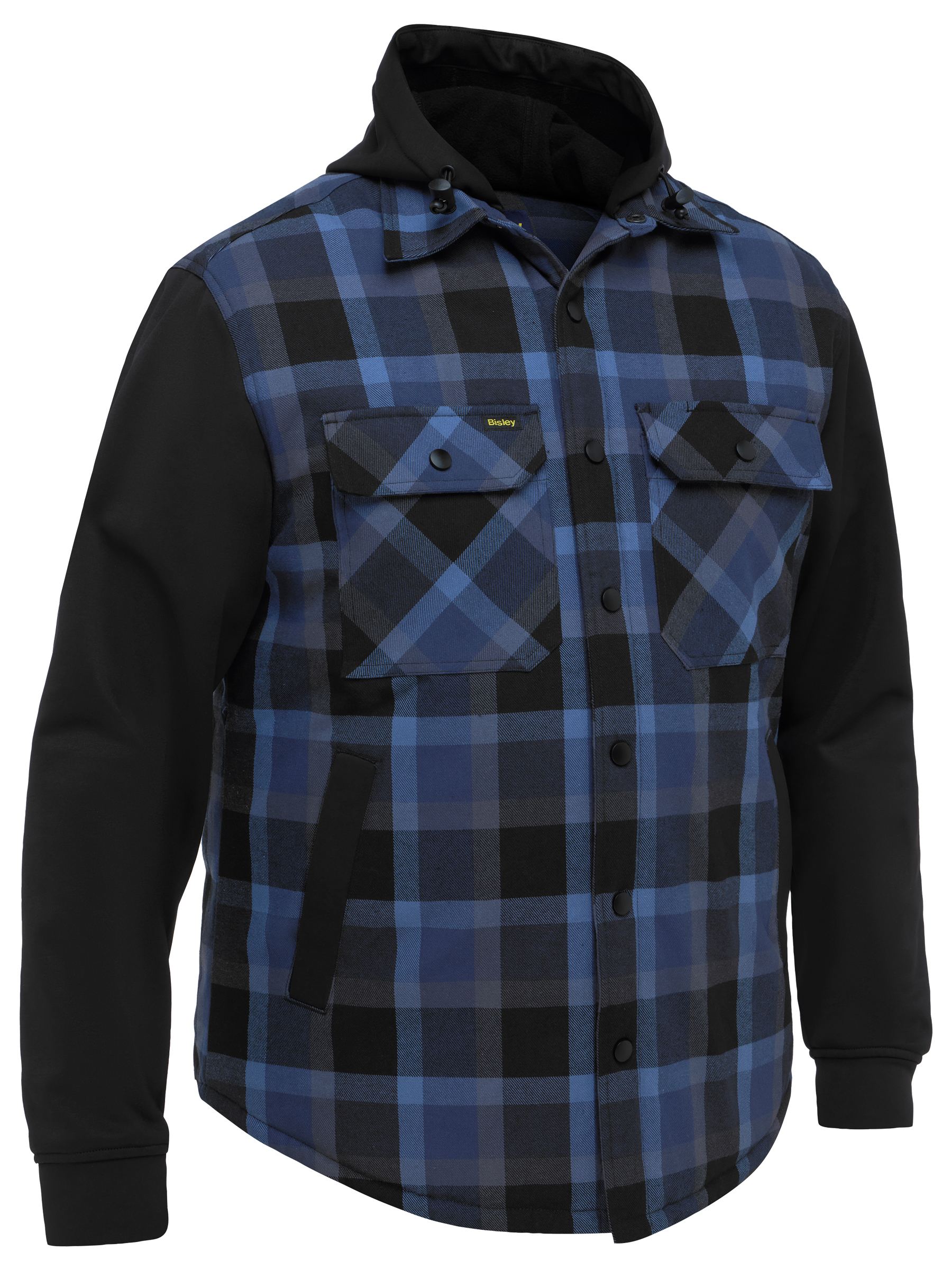 Bisley BJ6708 Contrast Check Hooded Shirt