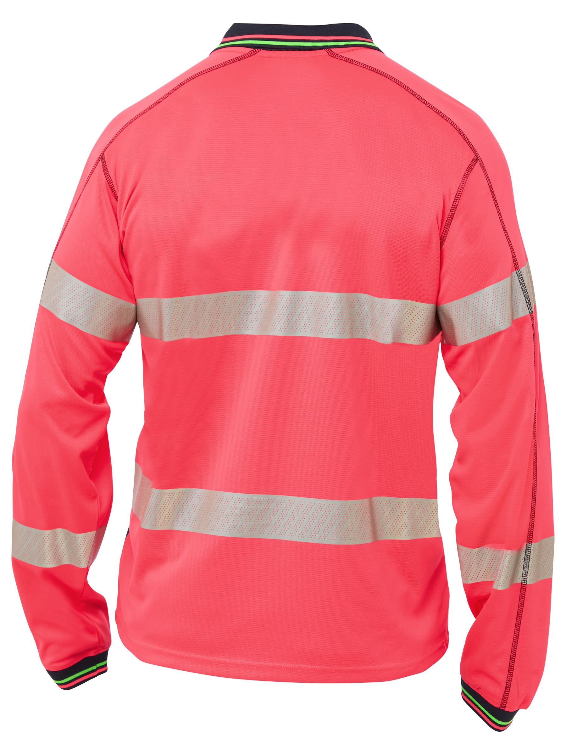 Bisley BK6219T Taped Two Tone Hi-vis Polyester Mesh L/s Polo Shirt