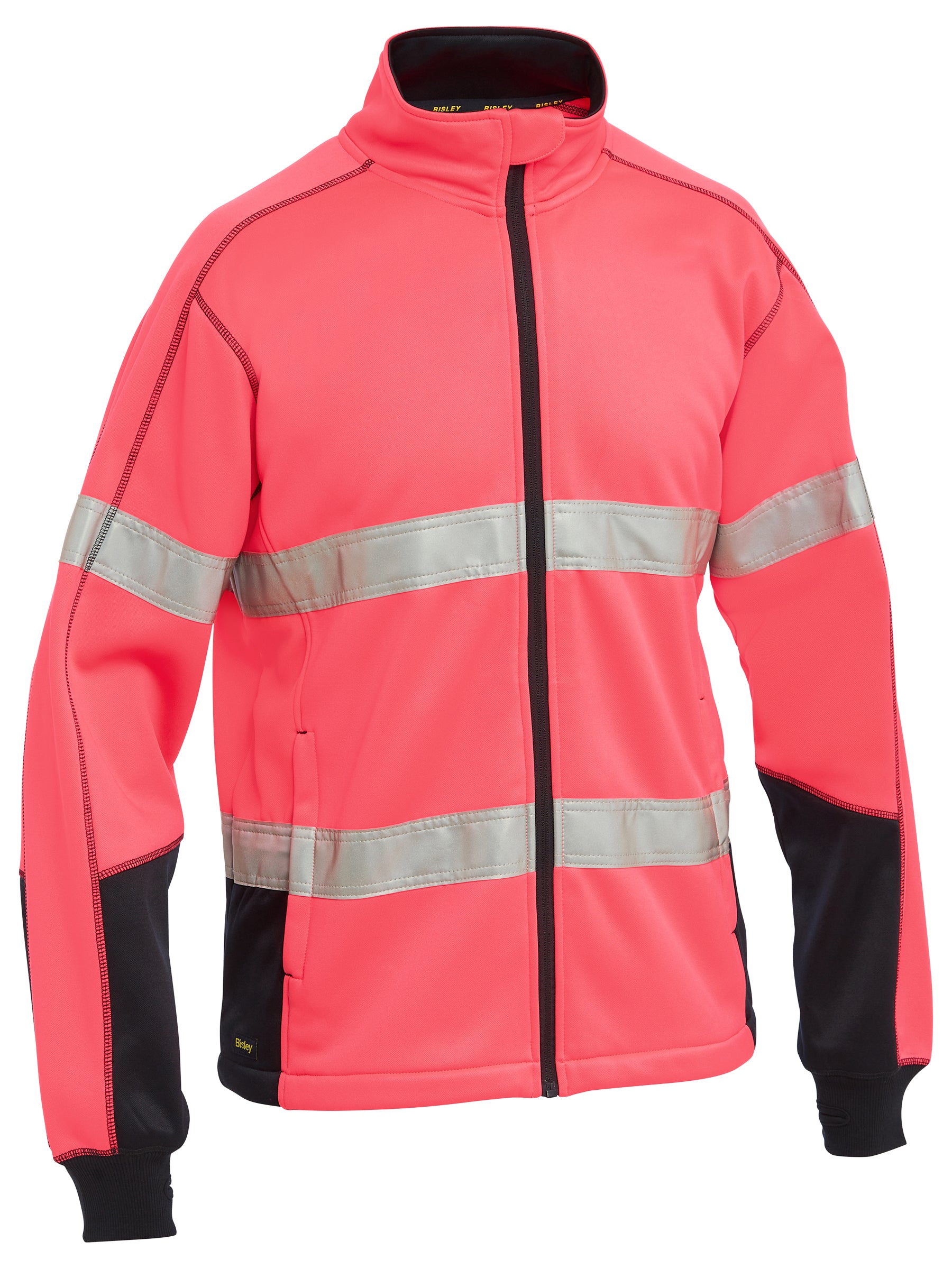 Bisley BK6611T Men's Taped Hi Vis Zip Front Fleece