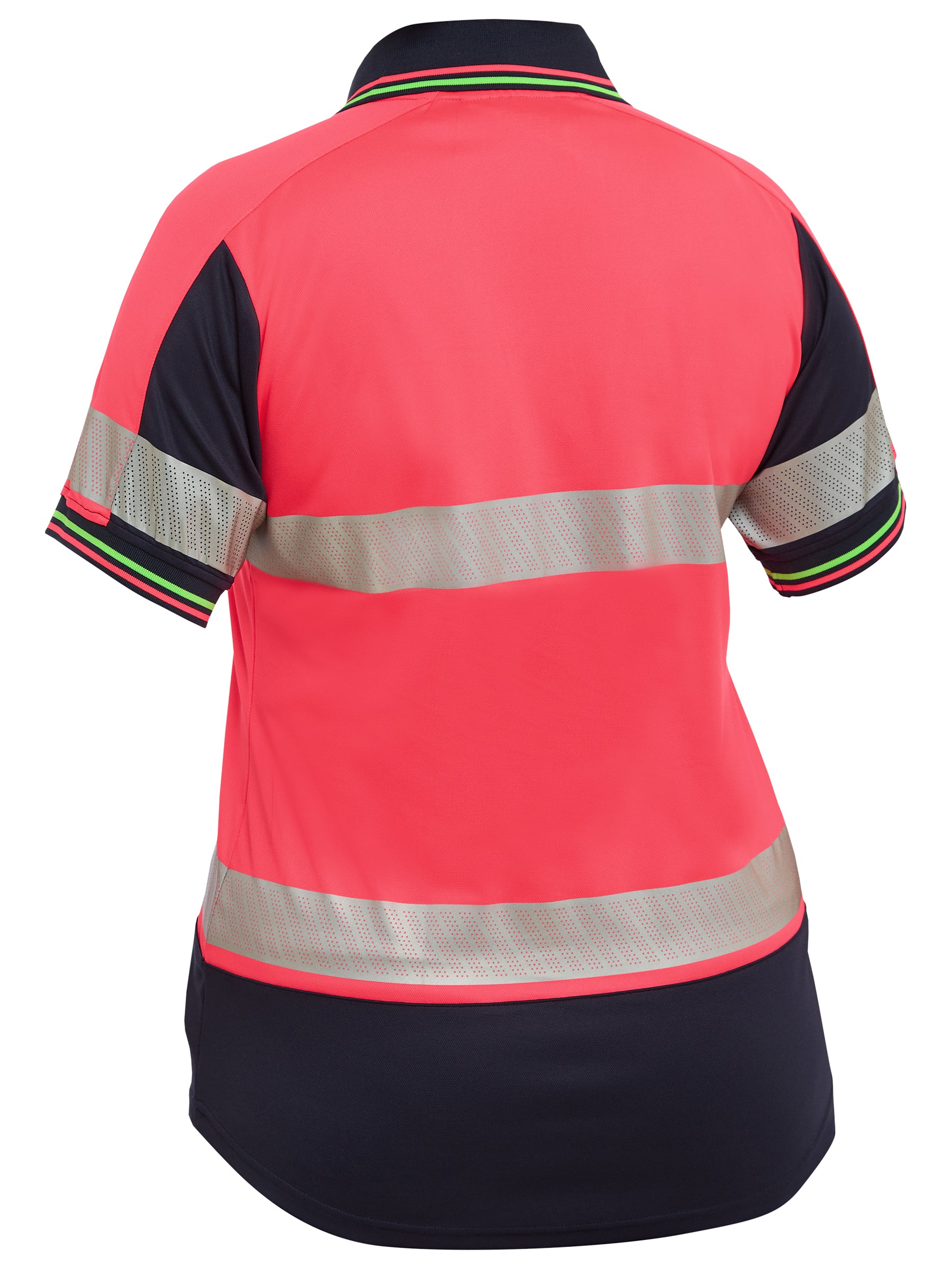 Bisley BKL1225T Women's S/S Taped Two Tone Hi-vis V-Neck Polo