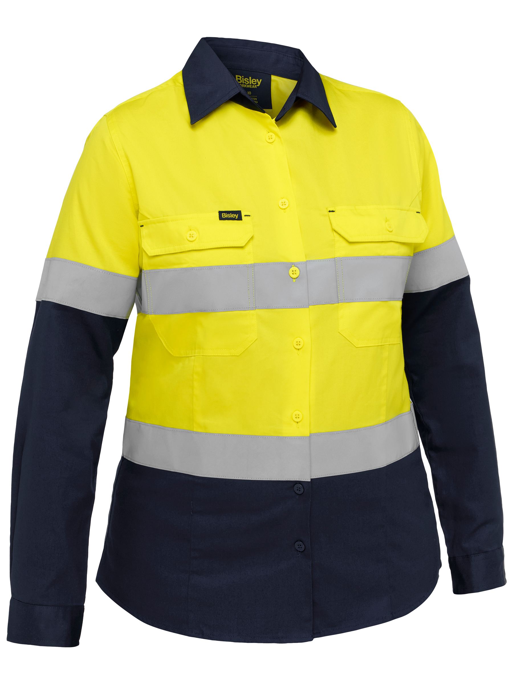 Bisley BL6390T Industrial Women's Taped Hi Vis Cool Lightweight Vented Shirt