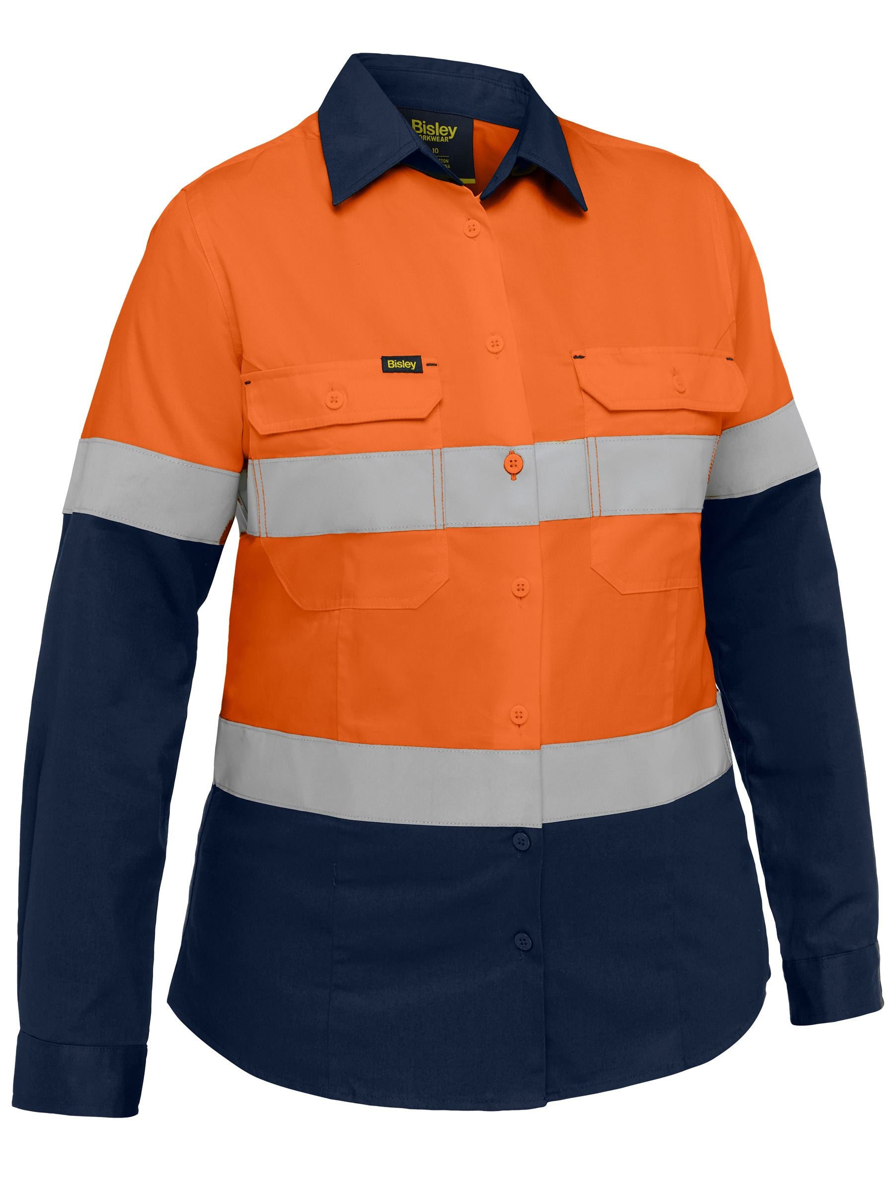 Bisley BL6390T Industrial Women's Taped Hi Vis Cool Lightweight Vented Shirt