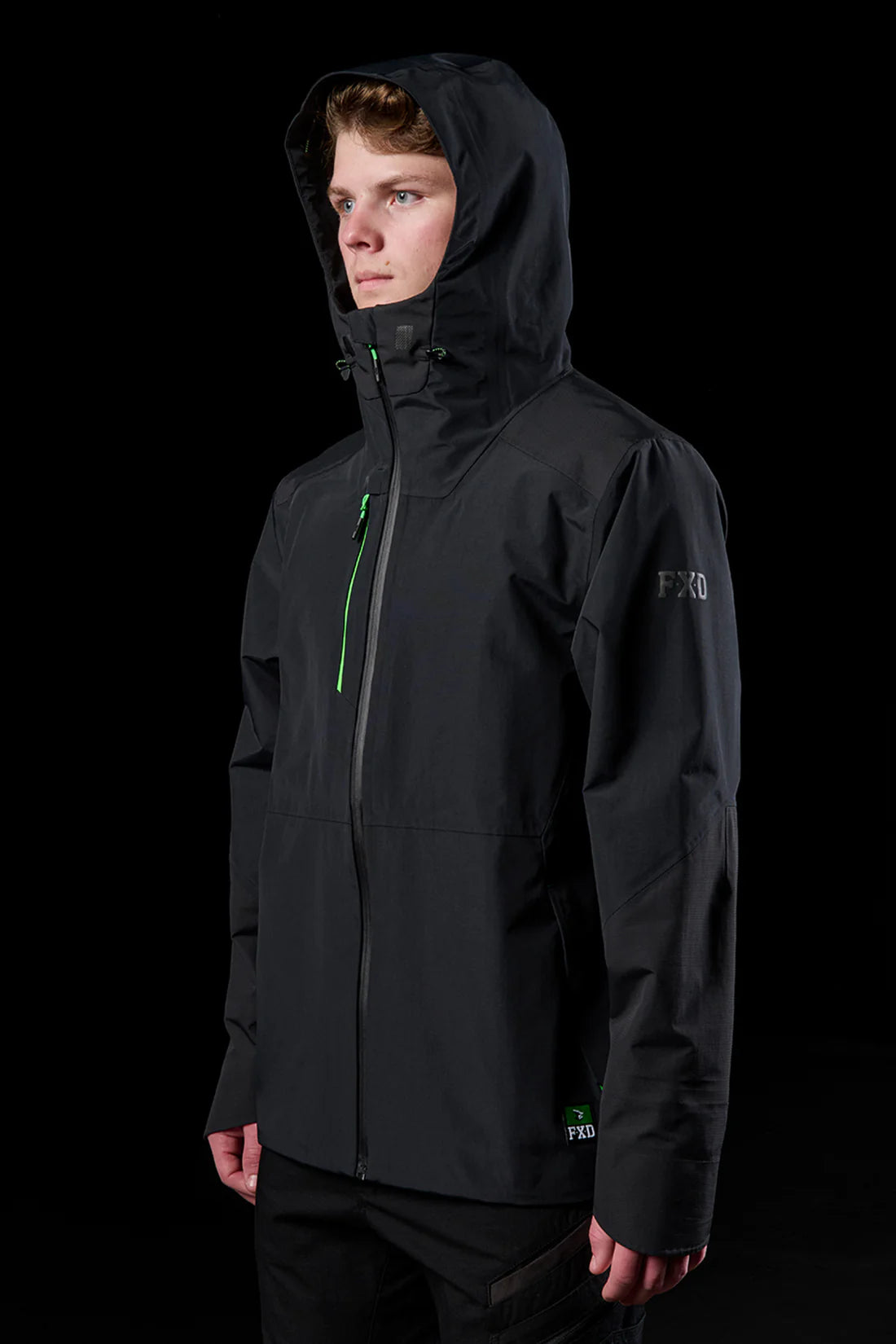 FXD WO-2 Three-layer Bonded Rain Jacket - Black