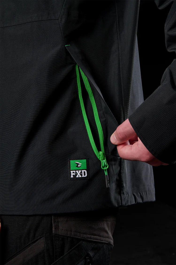 FXD WO-2 Three-layer Bonded Rain Jacket - Black