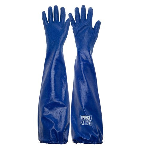 Pro Choice BN60 Blue Nitrile Extended Length Chemical Glove - 6 Pairs