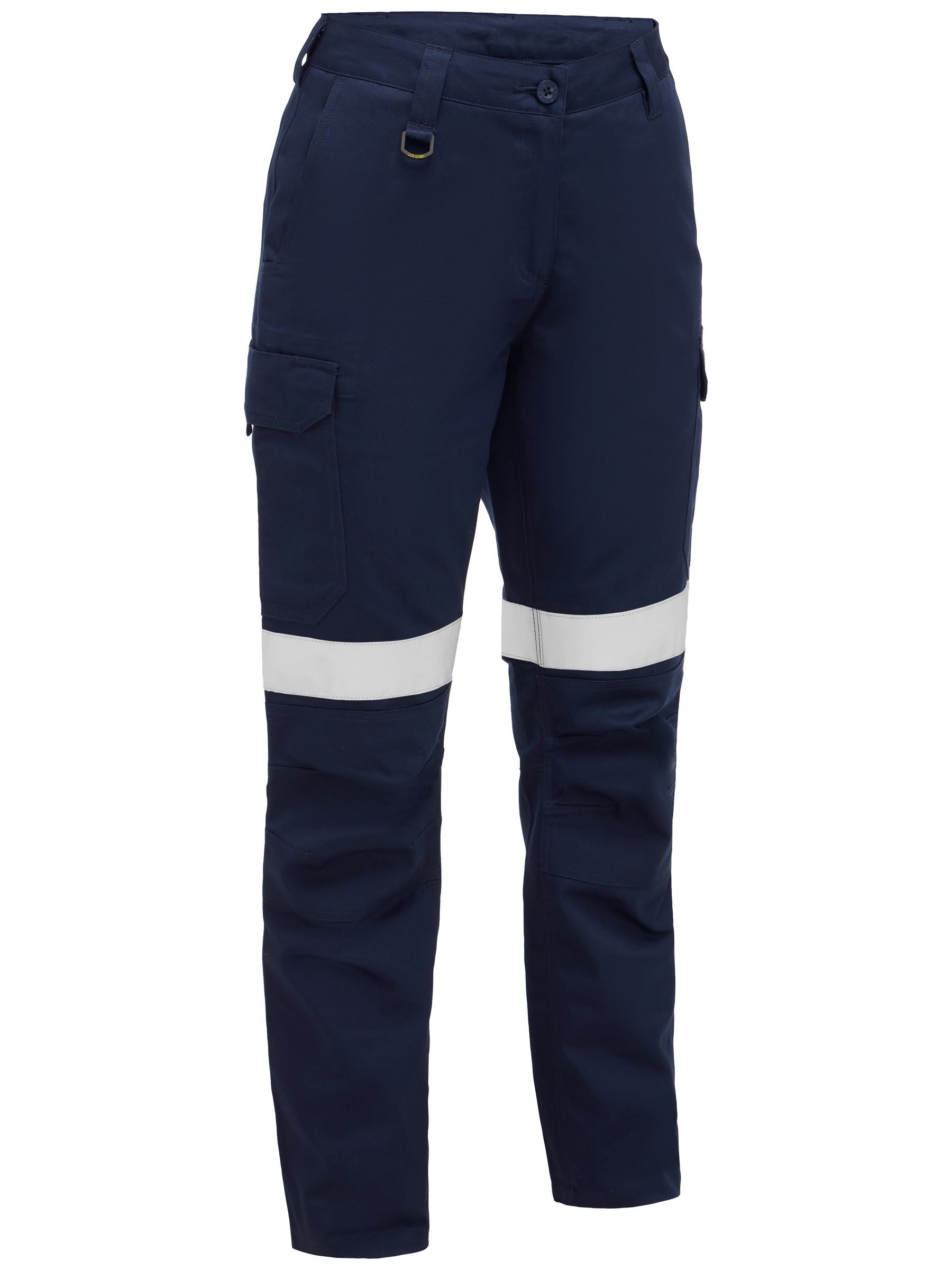 Bisley BPCL6126T Women's Taped Industrial Lightweight Cargo Pant-Navy