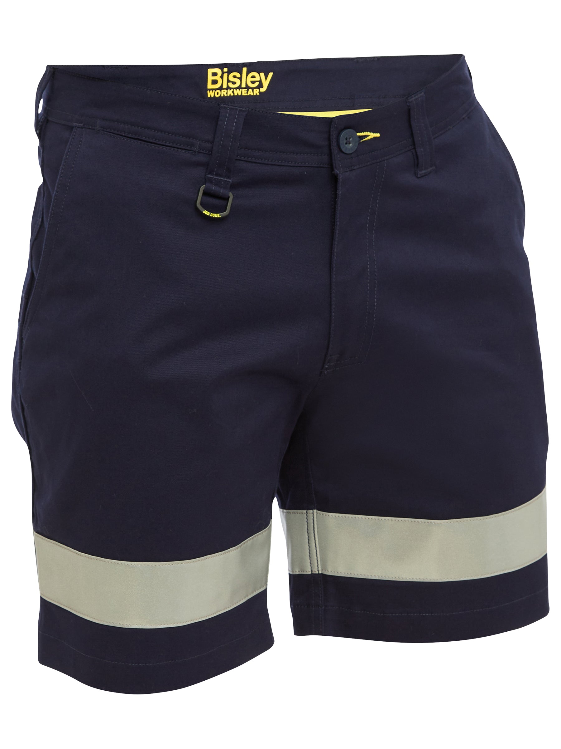 Bisley BSH1008T Taped Stretch Cotton Drill Short Shorts-Navy