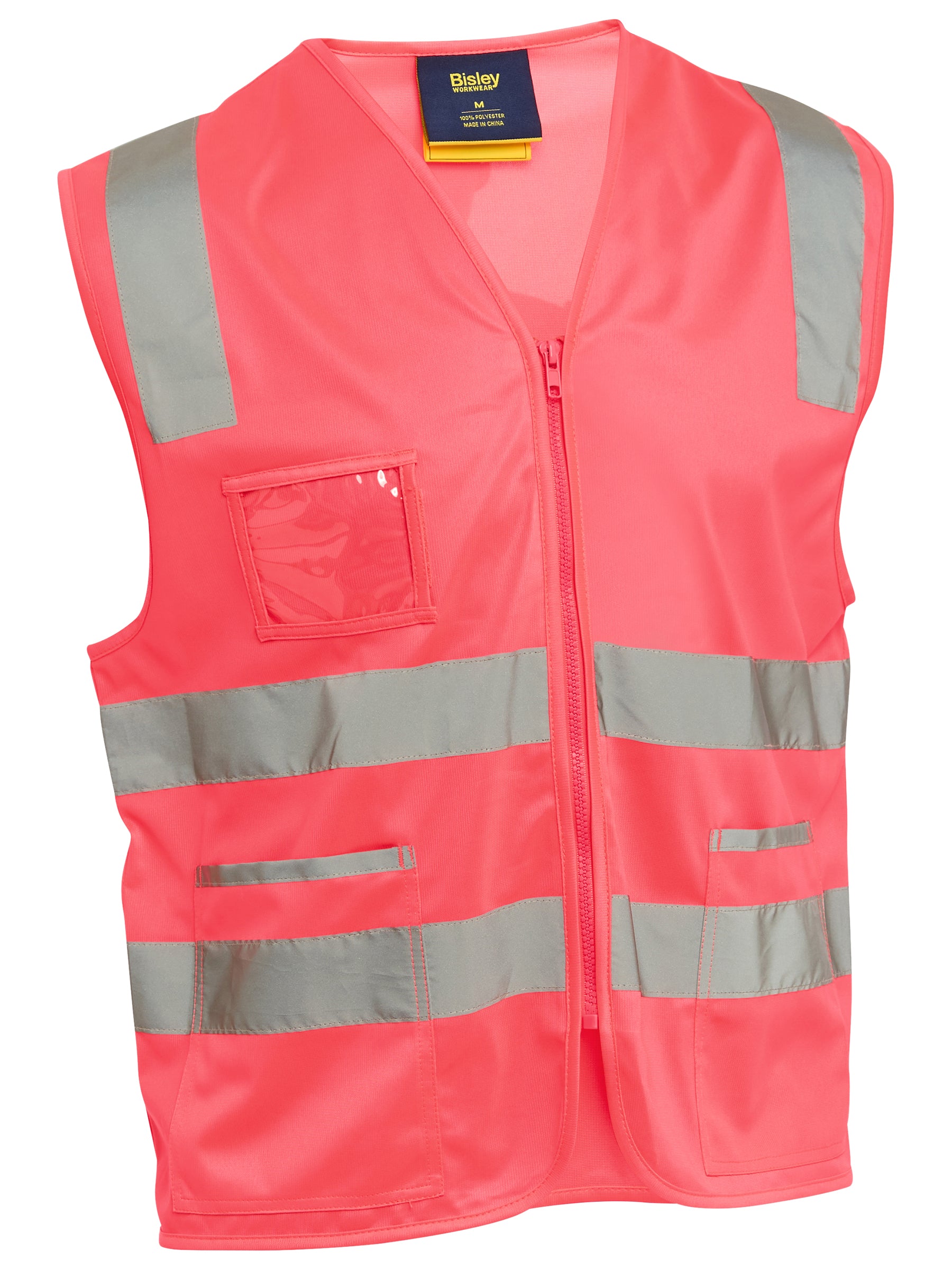 Bisley BV0341T Taped Hi Vis Safety Zip Vest