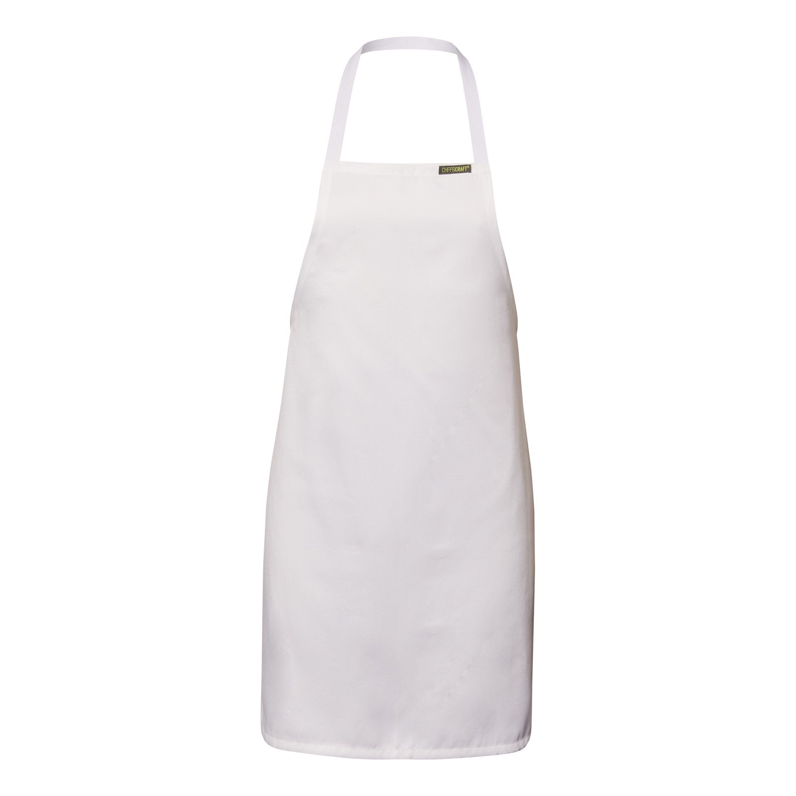 Chefs craft CA012 Full Bib 100% Polyester Apron-White