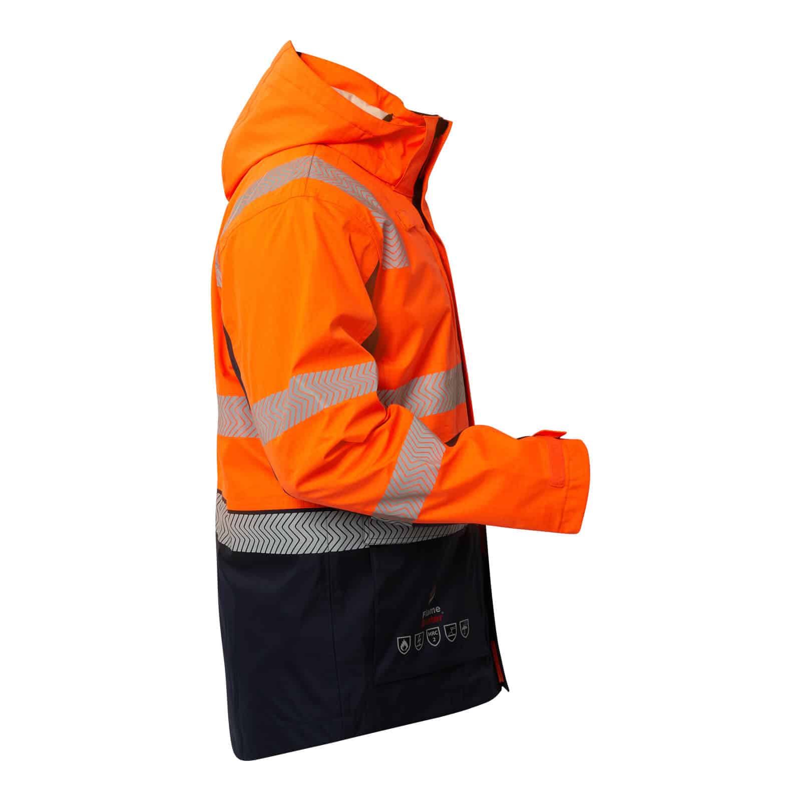 Flamebuster FJV032 FR Hi vis Wet Weather 3-in-1 Segmented Reflective Jacket