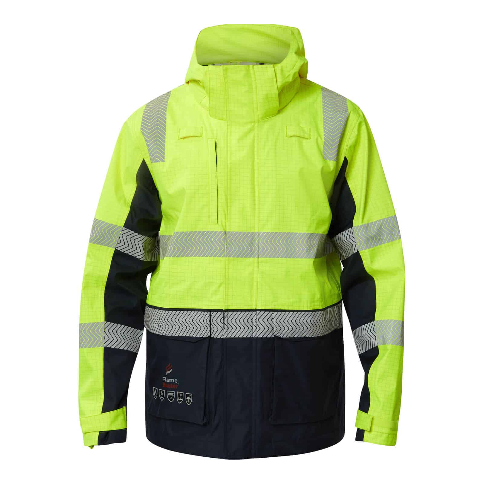 Flamebuster FJV032 FR Hi vis Wet Weather 3-in-1 Segmented Reflective Jacket