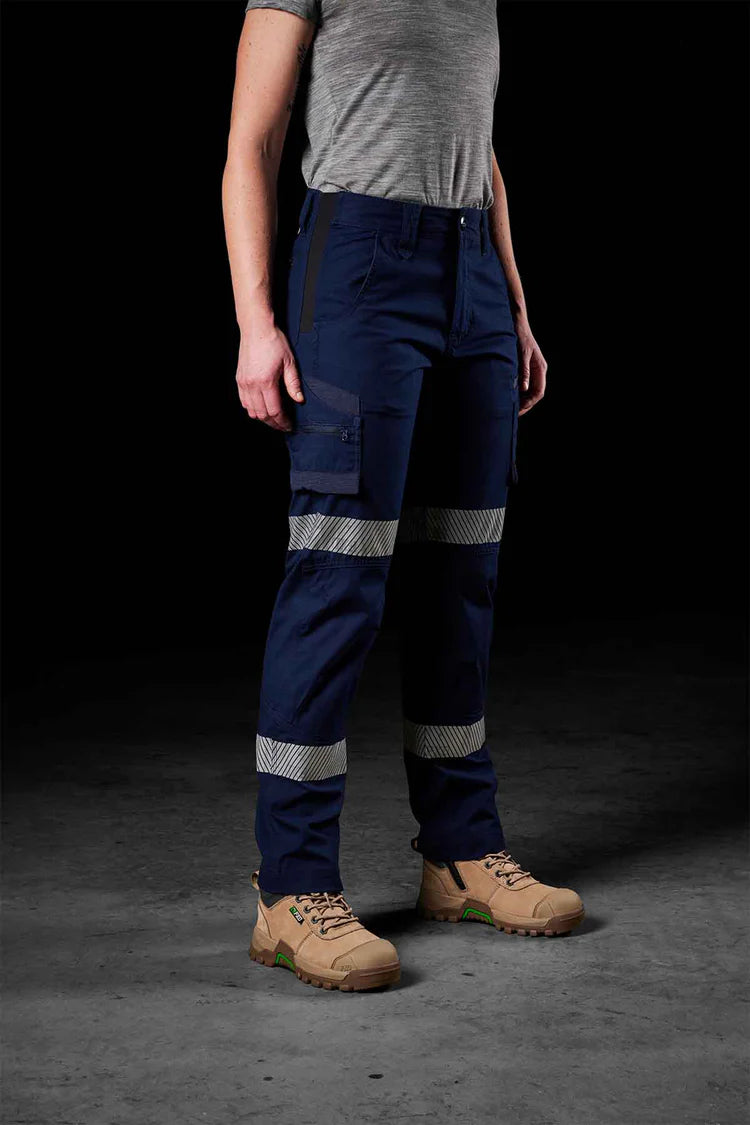FXD WP-7WT Women's Reflective Stretch Ripstop Work Pants - Navy