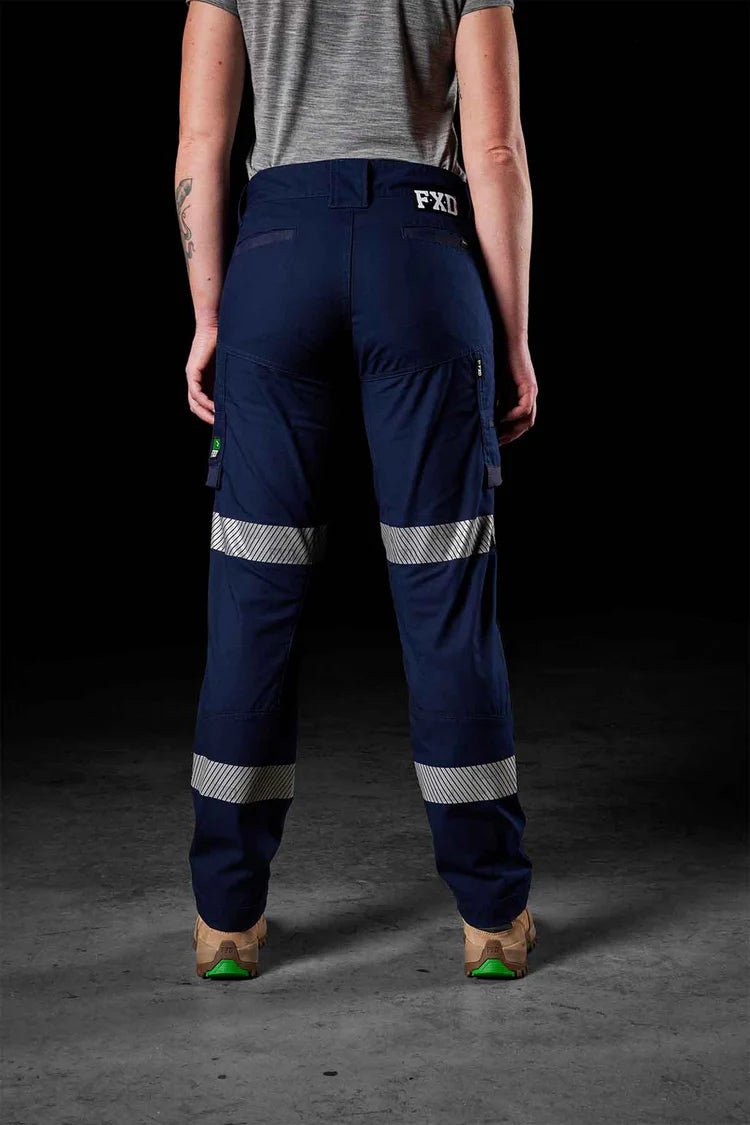 FXD WP-7WT Women's Reflective Stretch Ripstop Work Pants - Navy