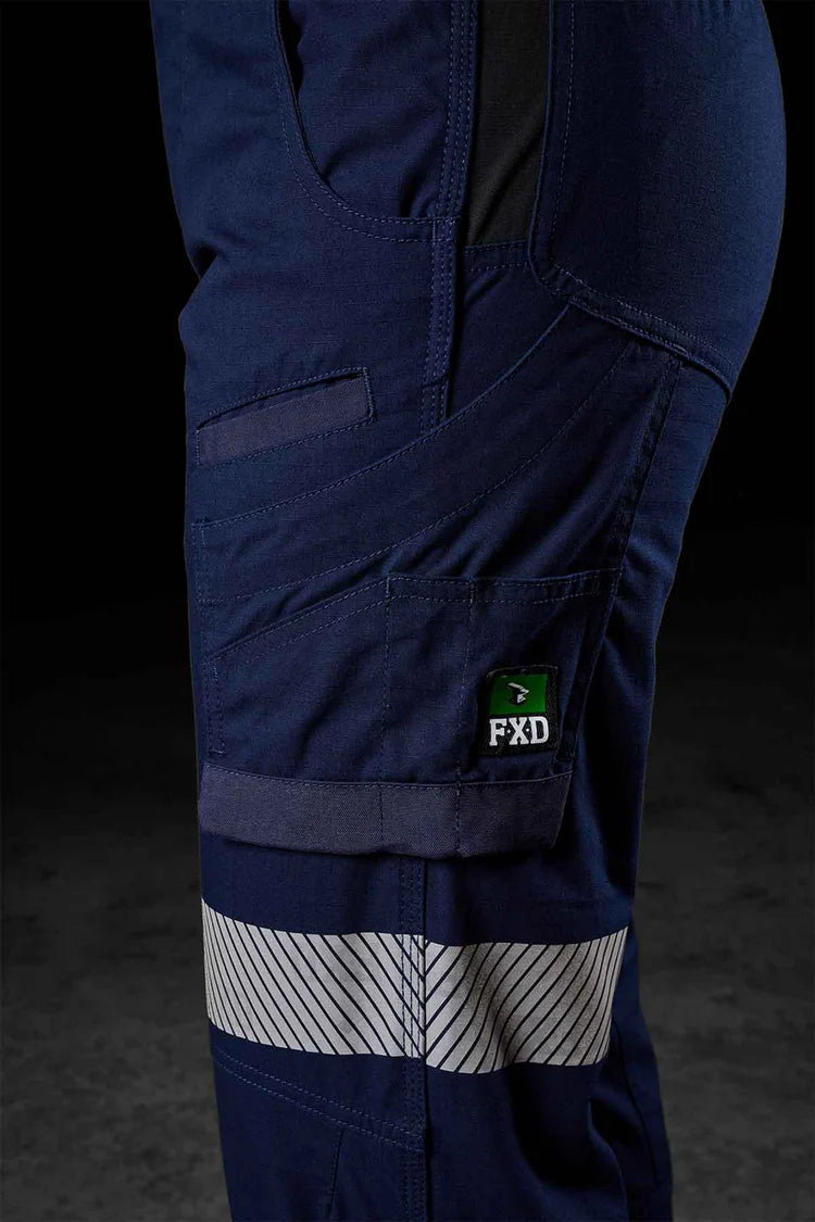 FXD WP-7WT Women's Reflective Stretch Ripstop Work Pants - Navy