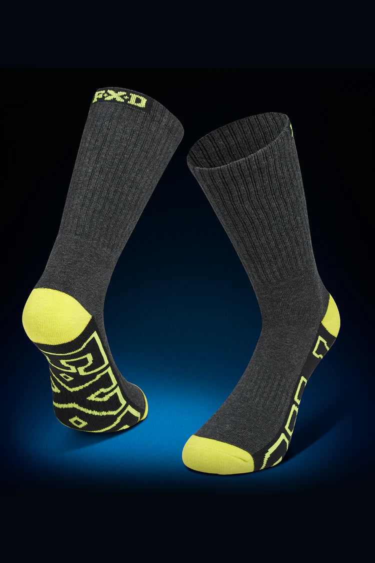 FXD SK-1  5 Pack - Jersey Knit Work Socks - Multi Colored