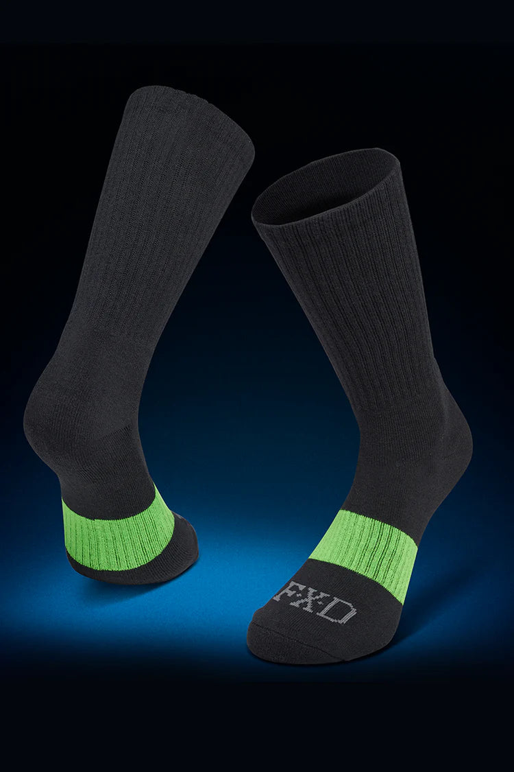 FXD SK-6 5 Pack - Reinforced Work Socks - Black