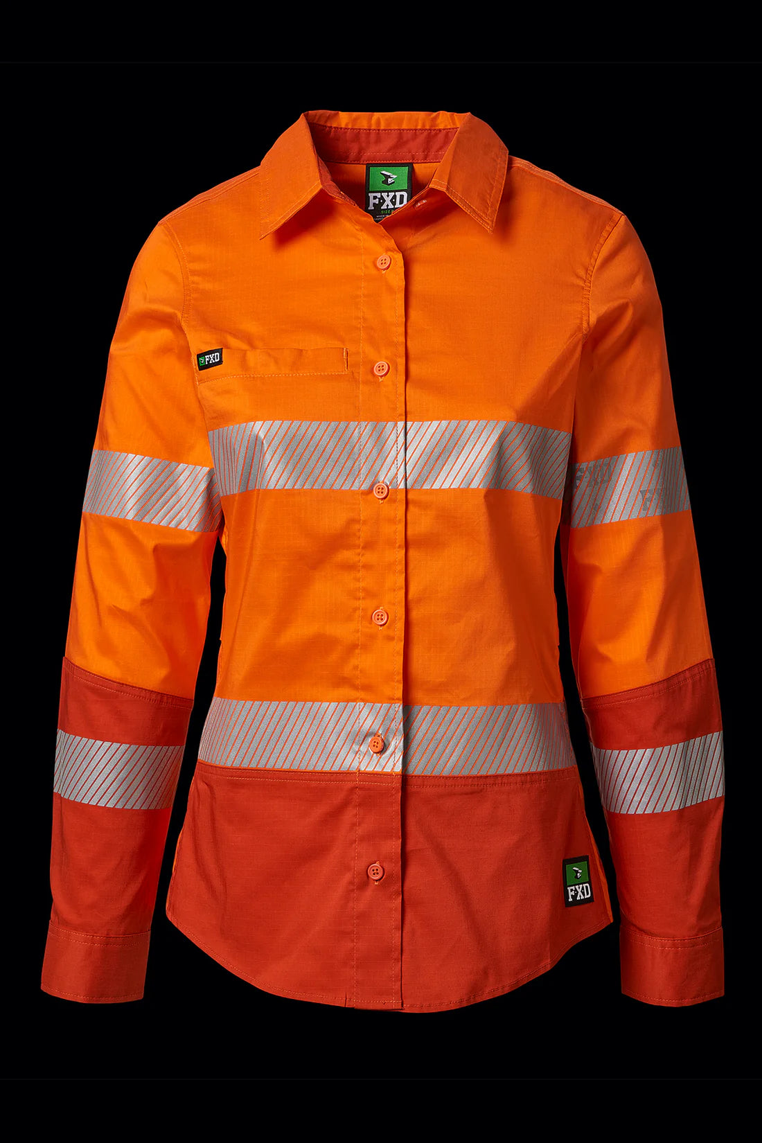 FXD LSH-2W Women's Hi-vis Taped 360-degree Stretch Work Shirt
