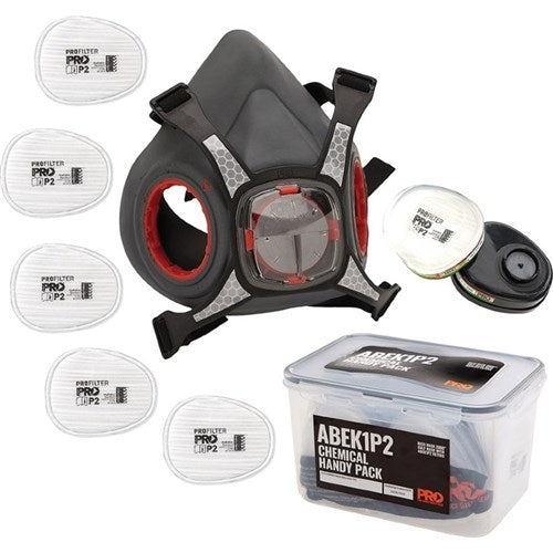 Pro Choice HMABEK1P2-HP Maxi Mask 2000 Half Face Respirator Chemical Kit Handy Pack