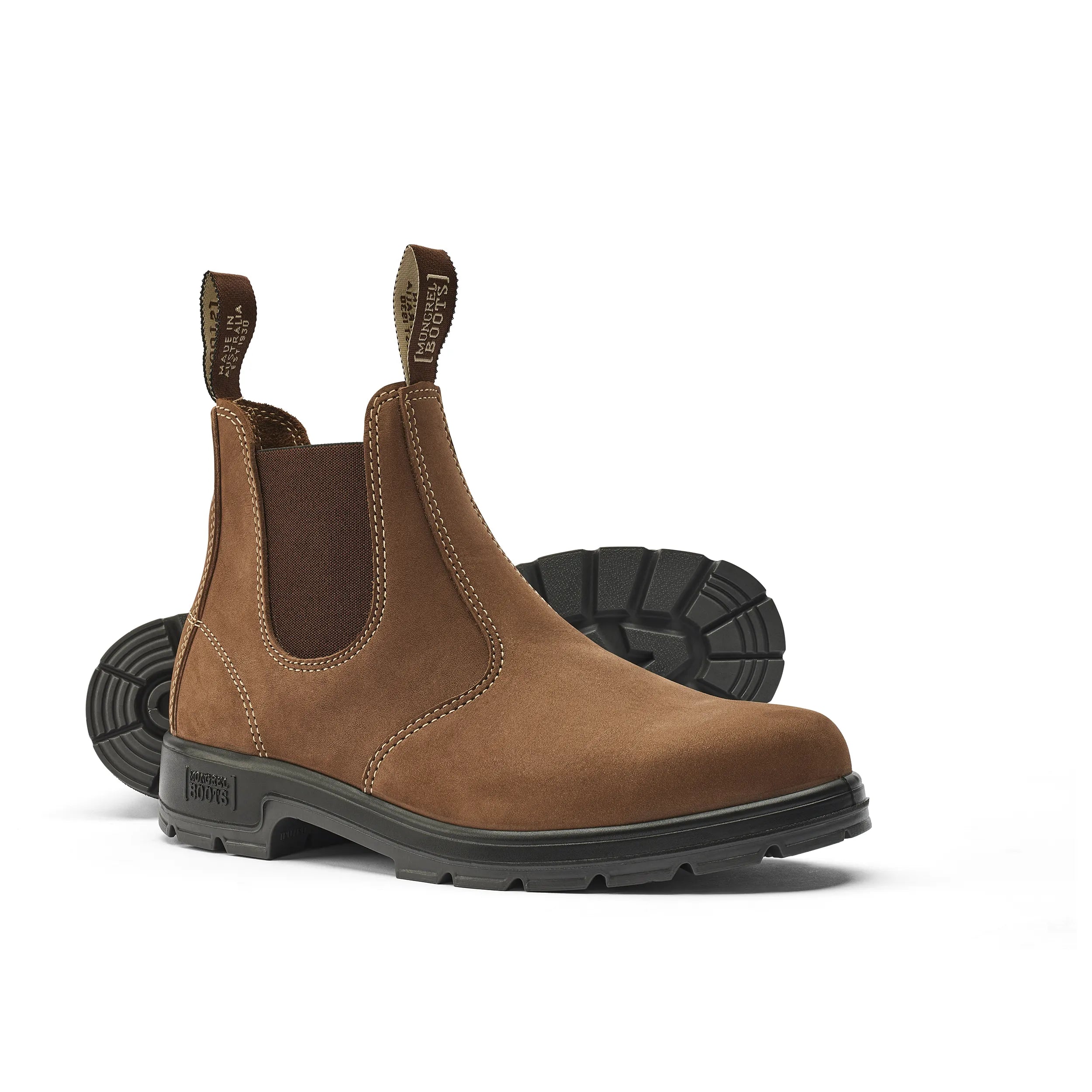 Mongrel K91070 K9 Slip On Non Safety Boots-Brown