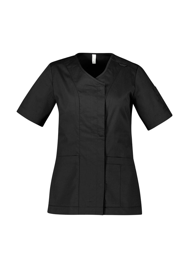 Biz care CST240LS Parks Women's Zip Front Crossover Scrub Top