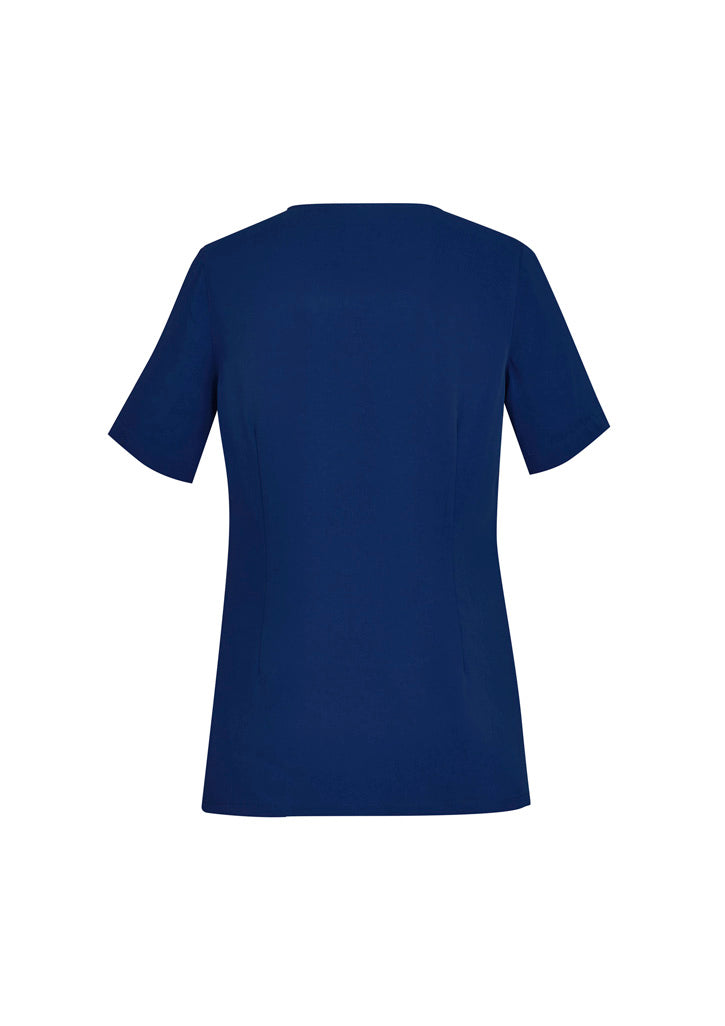Biz care CST942LS Avery Women's Tailored Fit Round Neck Scrub Top