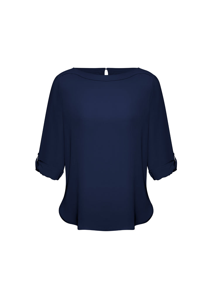 Biz Collection S828LL Ladies Madison Boatneck Blouse