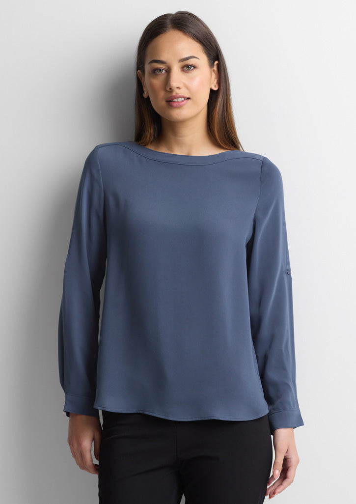 Biz Collection S828LL Ladies Madison Boatneck Blouse
