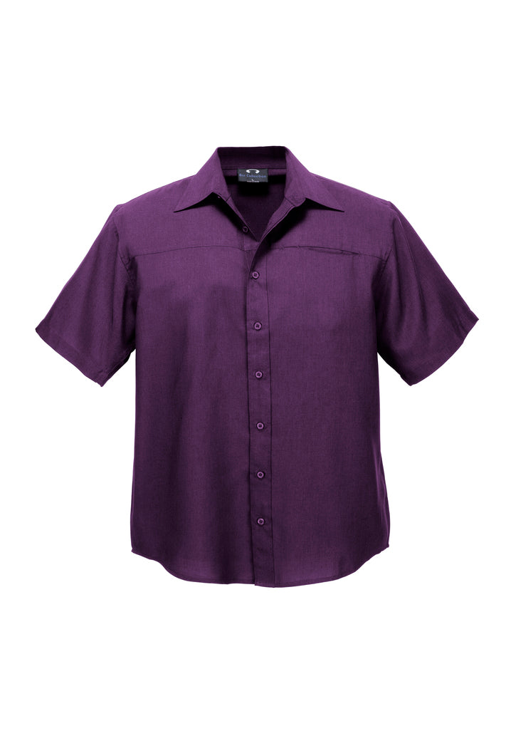 Biz Collection SH3603 Men's Plain Oasis Short Sleeve Shirt