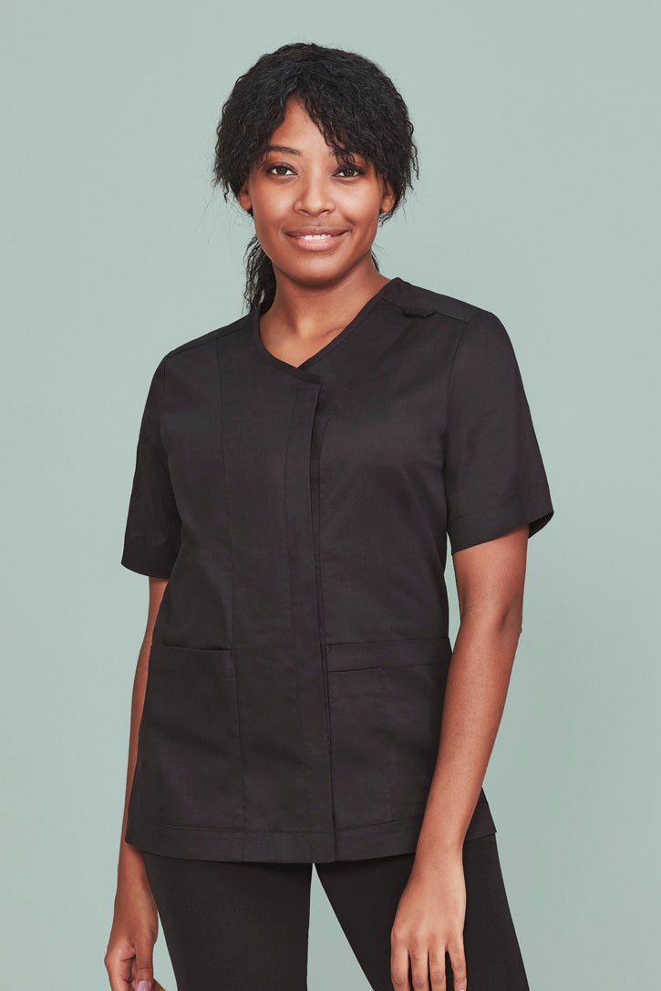 Biz care CST240LS Parks Women's Zip Front Crossover Scrub Top