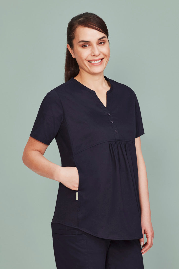 Biz care CST243LS Rose Women's Tunic Scrub Top