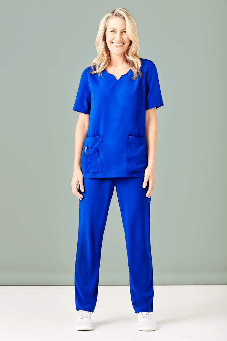 Biz care CST942LS Avery Women's Tailored Fit Round Neck Scrub Top