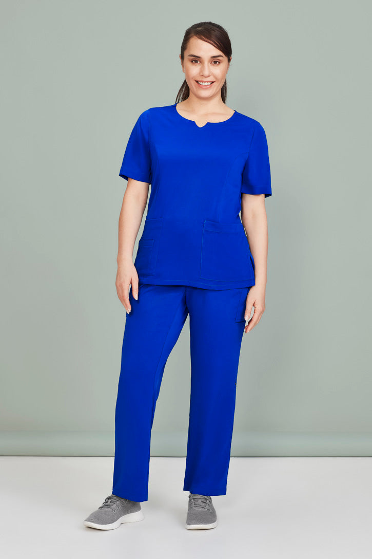 Biz care CST942LS Avery Women's Tailored Fit Round Neck Scrub Top