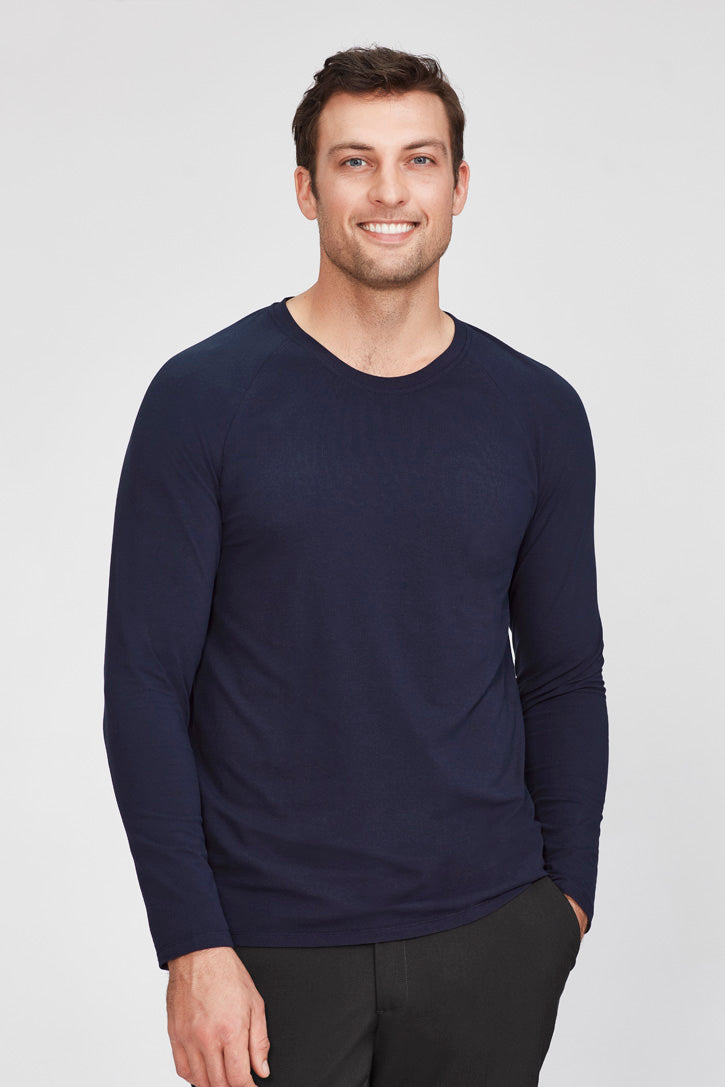 Biz care CT247ML Performance Men's Cotton Long Sleeve Tee