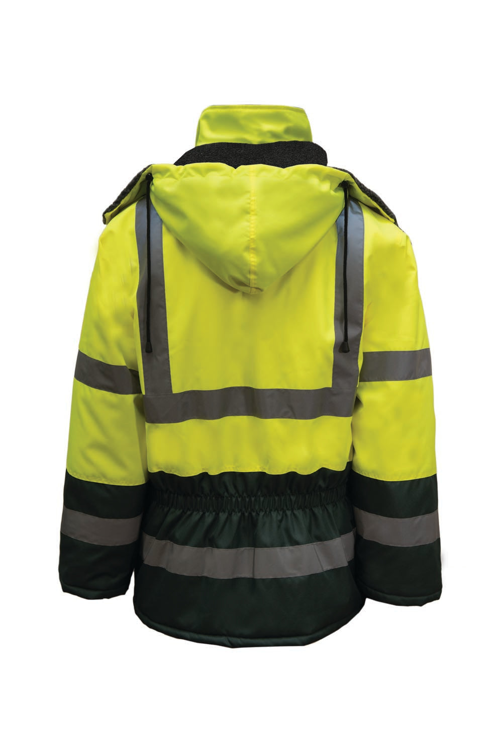 Workcraft WFJ001 Two Tone Freezer Jacket With Reflective Tape-Green/Yellow