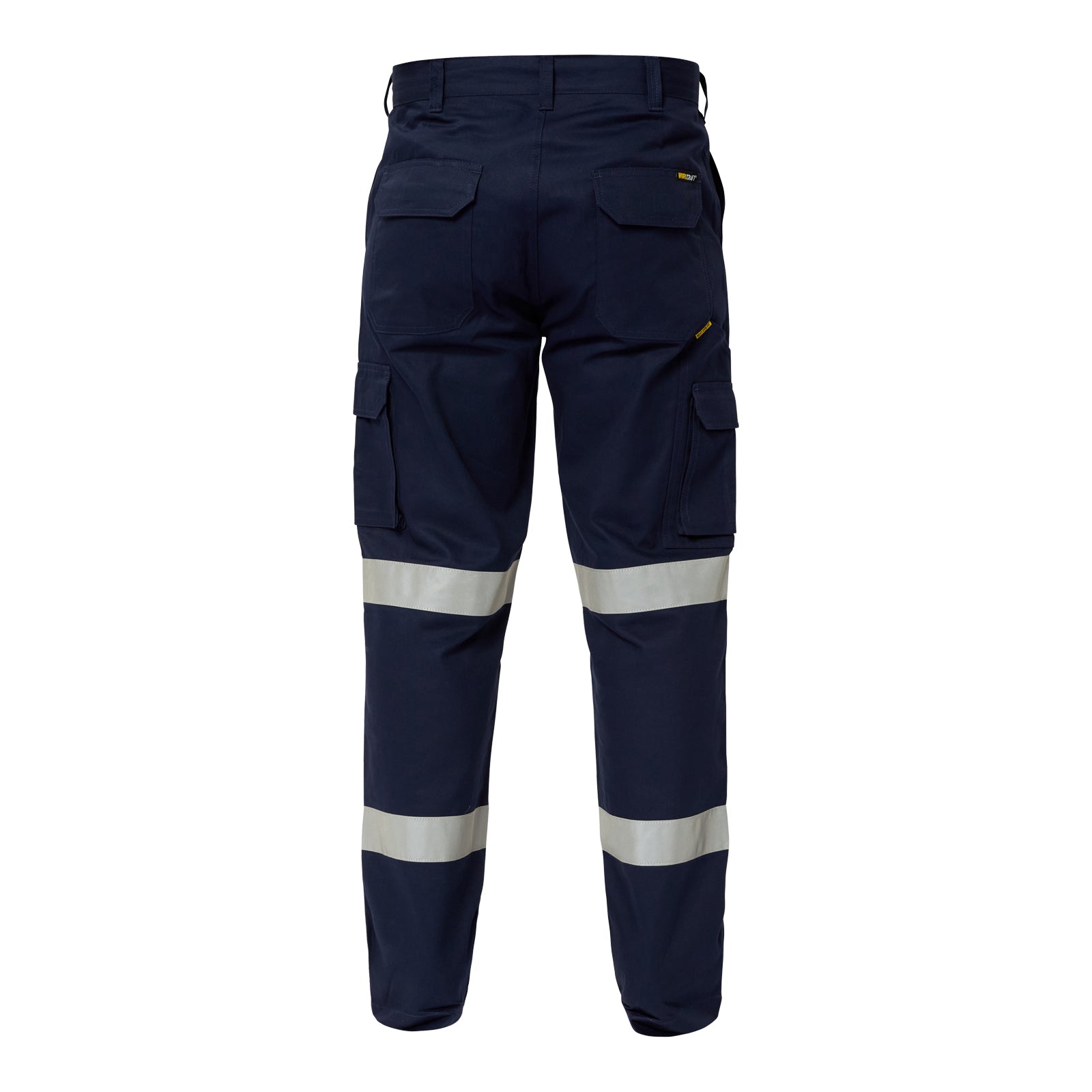 Workcraft WP4015 Reflective Mid-weight Cargo Cotton Drill Trousers-Navy