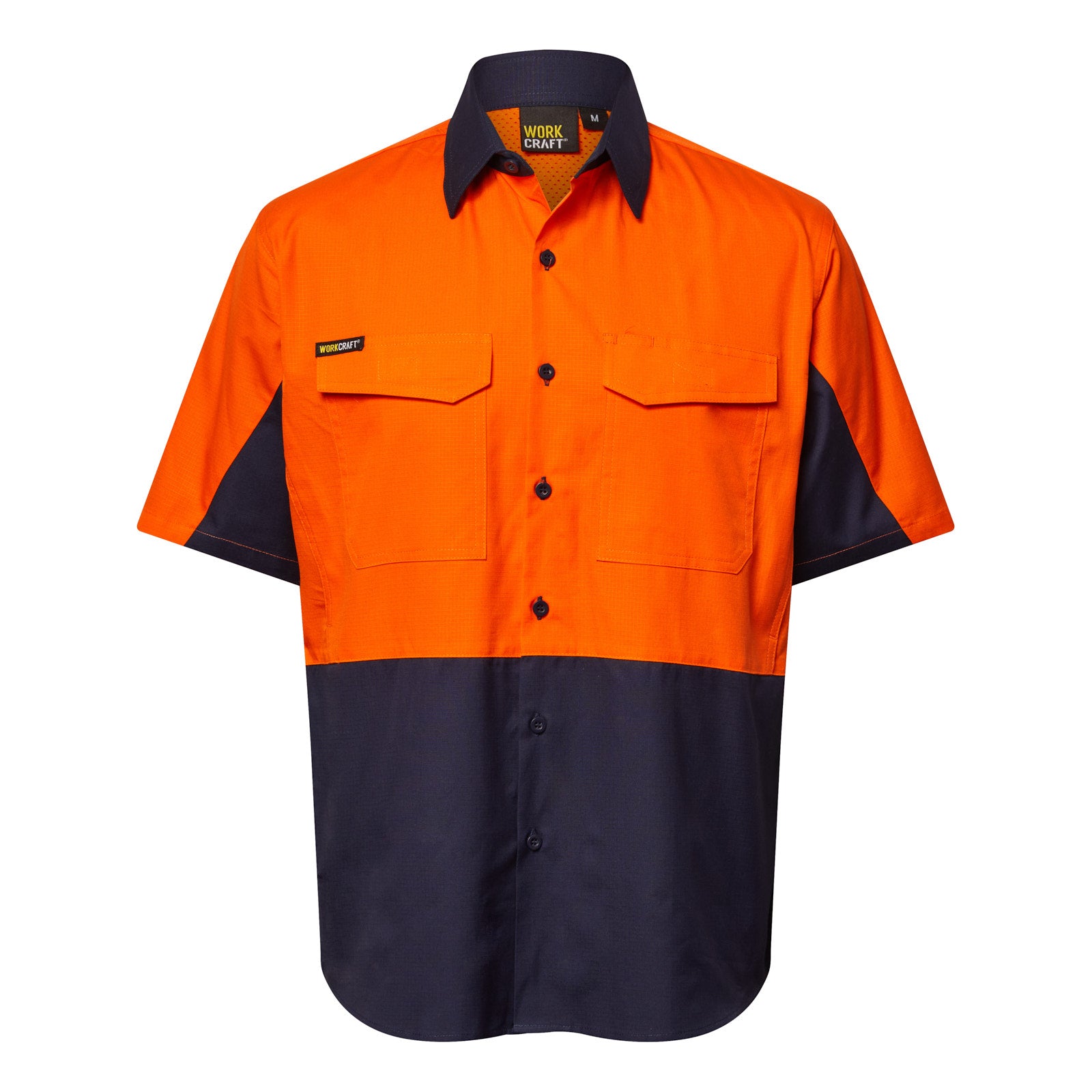 Workcraft WS6067 Hi vis Short Sleeve Vented Ripstop Shirt