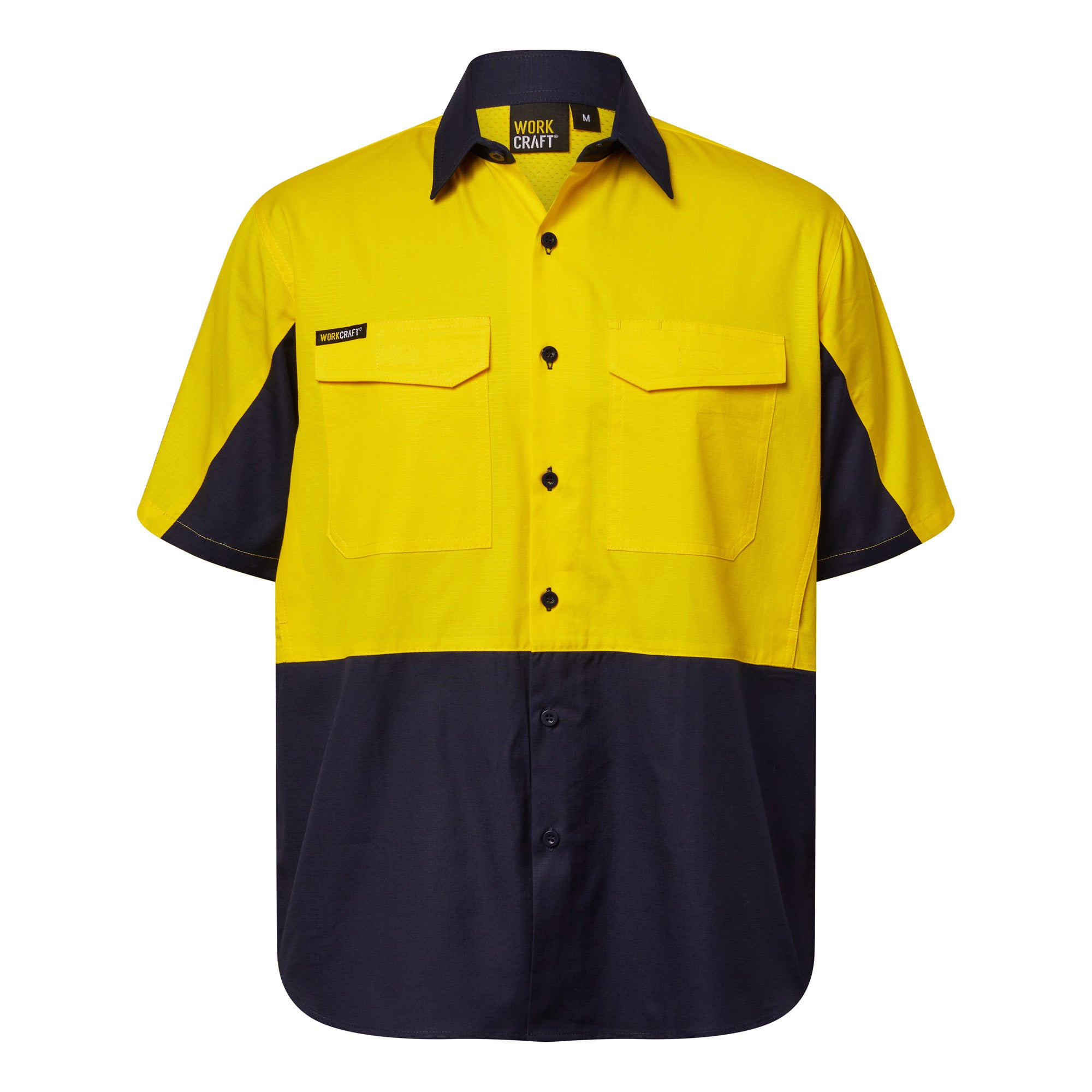 Workcraft WS6067 Hi vis Short Sleeve Vented Ripstop Shirt