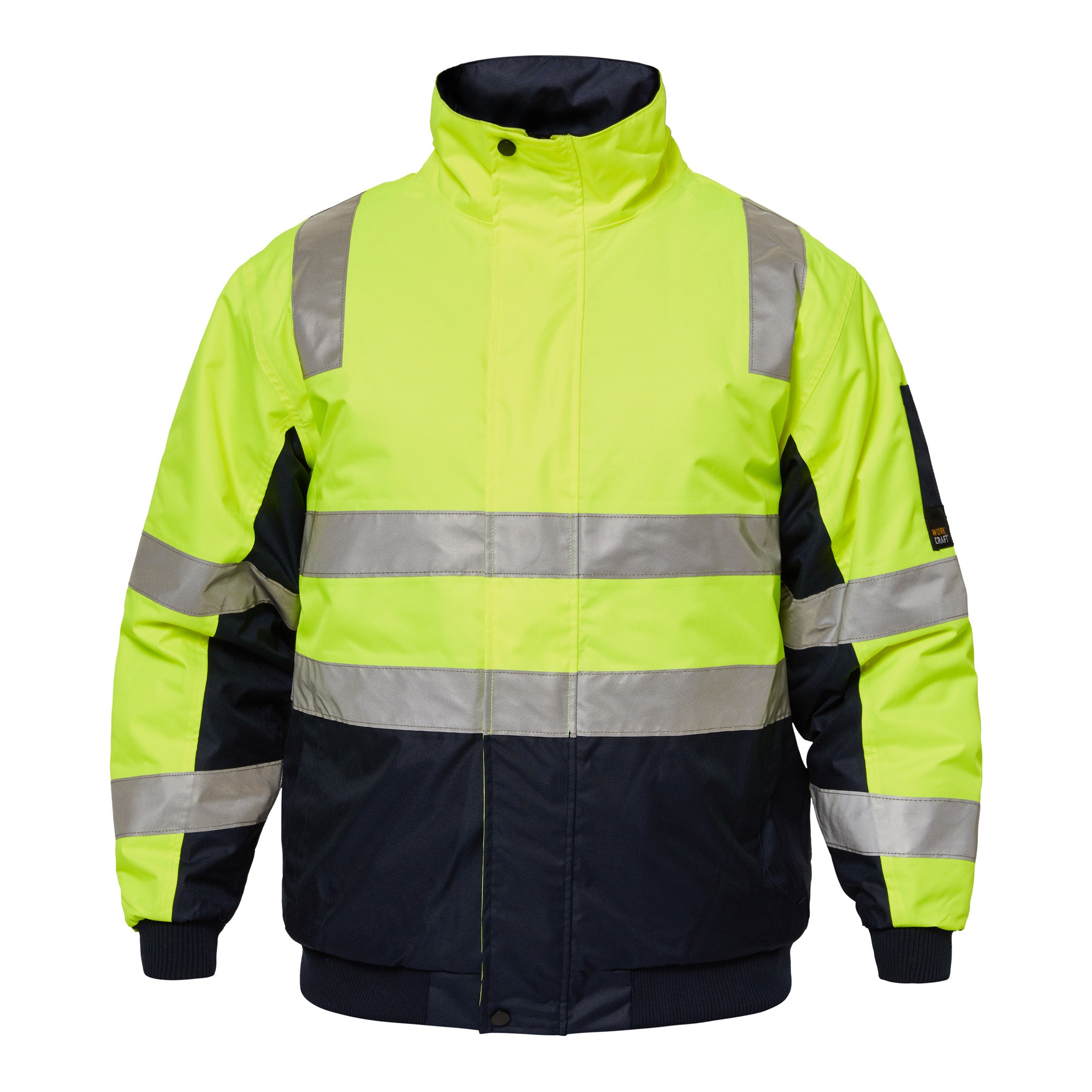 Workcraft WW9011 Typhoon Hi vis Modern Bomber Jacket With Tape