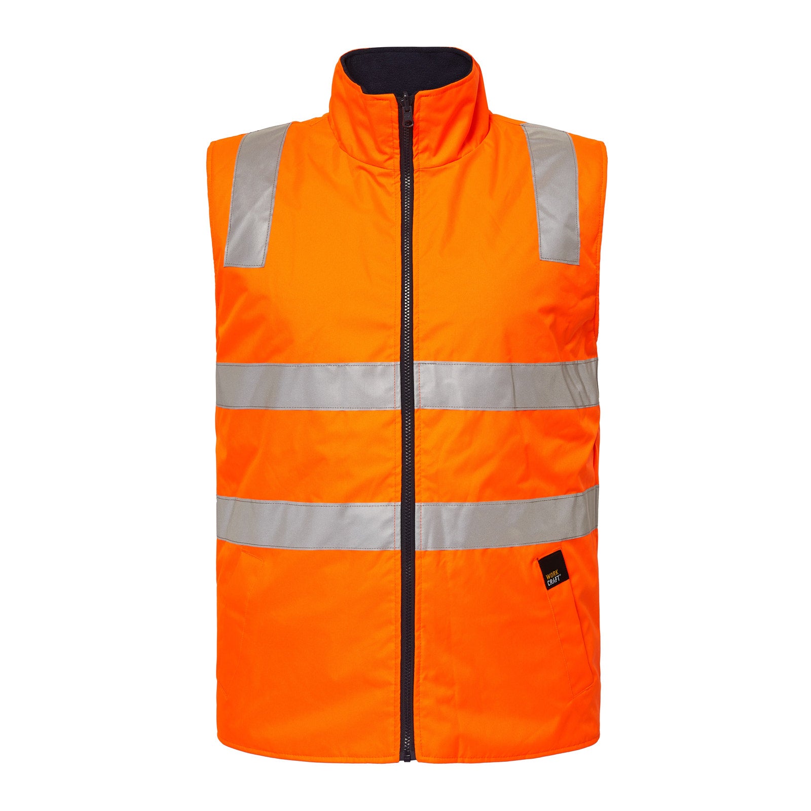 Workcraft WW9014 Frost Hi vis Reversible Fleece Vest With Tape