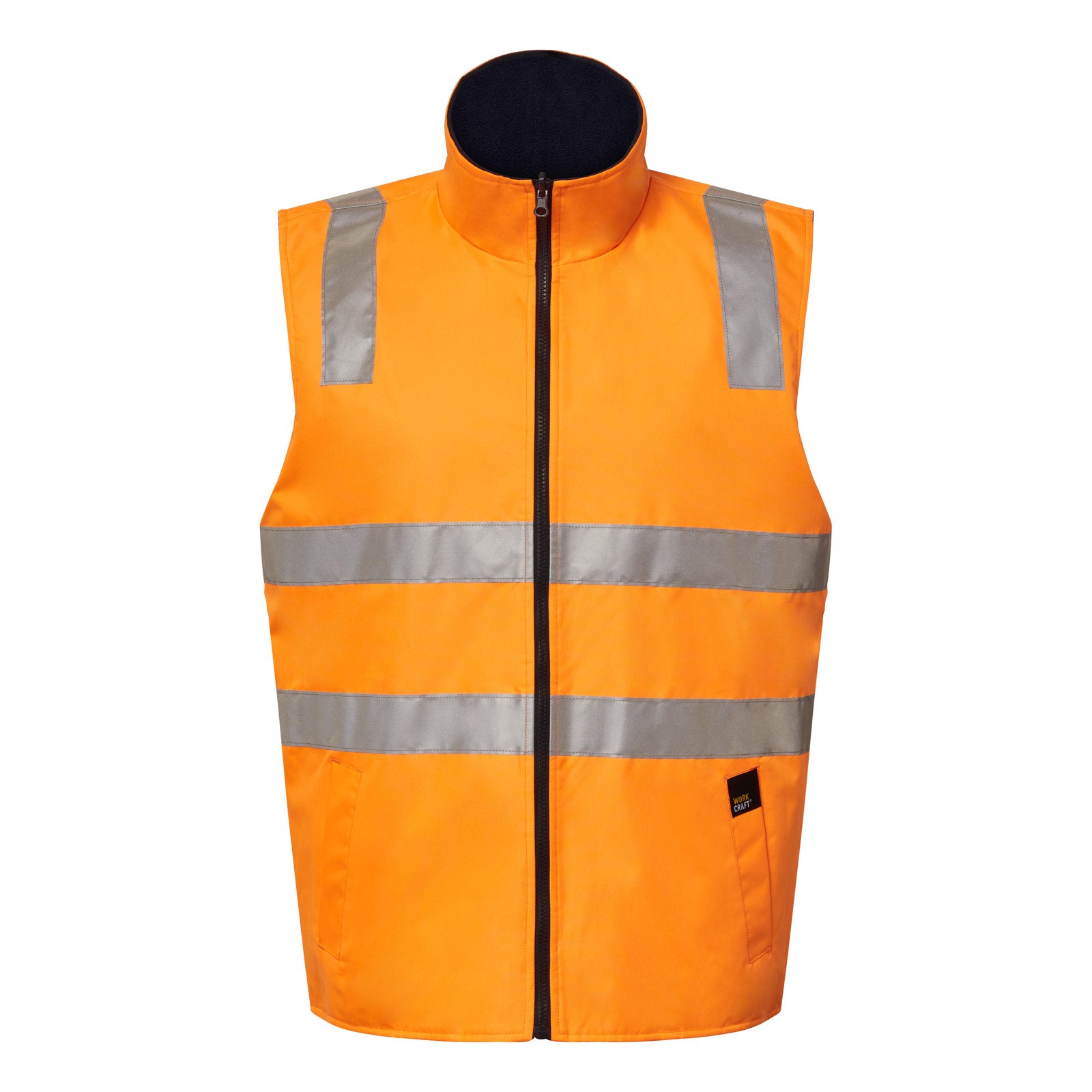 Workcraft WW9019 VIC Rail Hi Vis Reflective 4 In 1 Jacket-Safety Orange