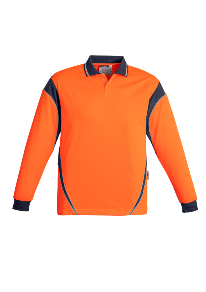 Syzmik ZH249 Men's Hi Vis Aztec Polo - Long Sleeve