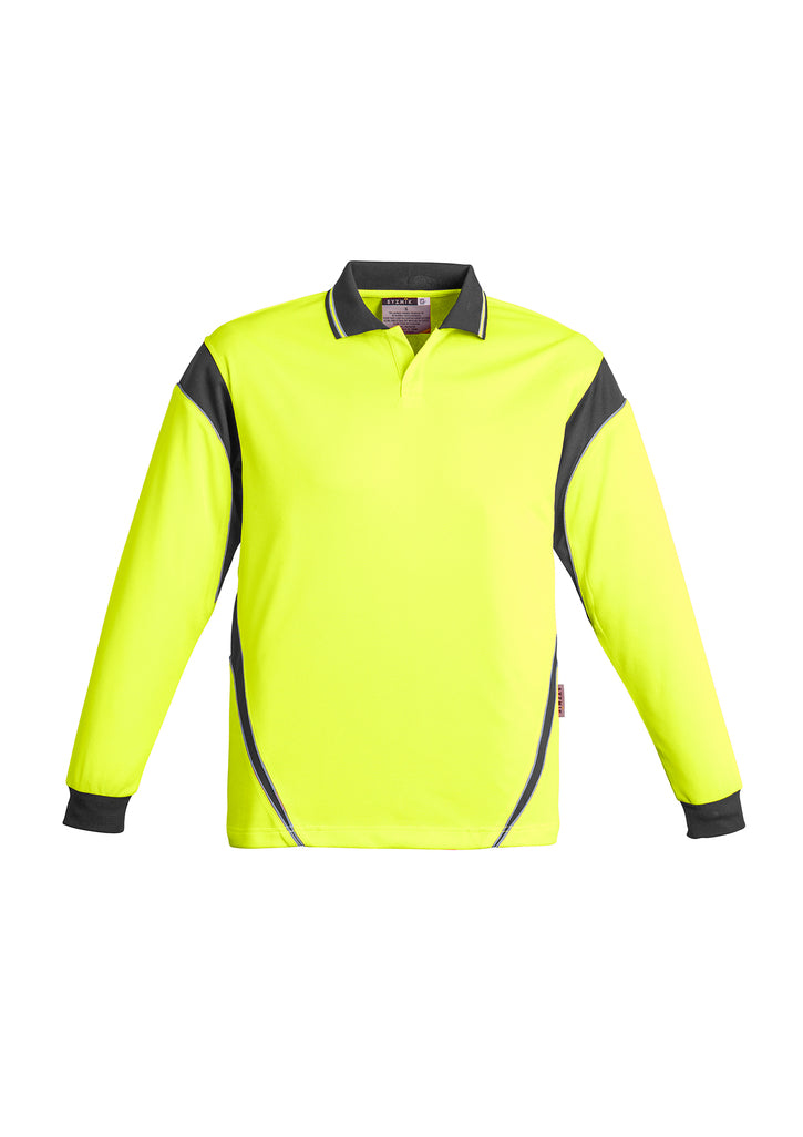 Syzmik ZH249 Men's Hi Vis Aztec Polo - Long Sleeve