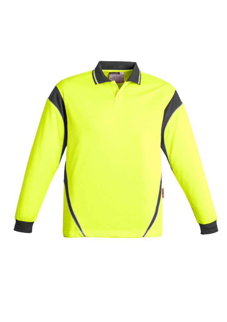 Syzmik ZH249 Men's Hi Vis Aztec Polo - Long Sleeve