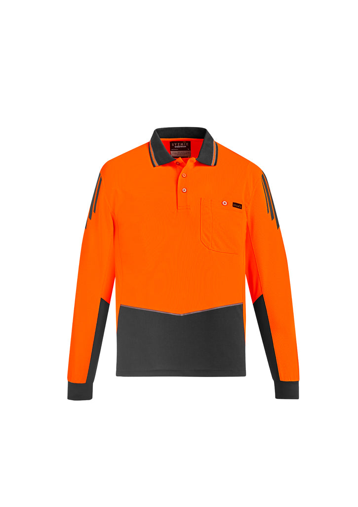 Syzmik ZH310 Men's Hi Vis Flux L/S Polo