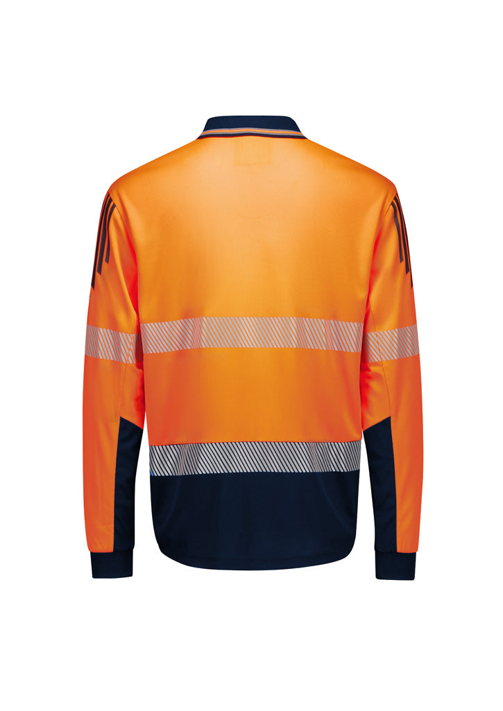 Syzmik ZH550 Men's Hi Vis Flux Segmented Tape Long Sleeve Polo